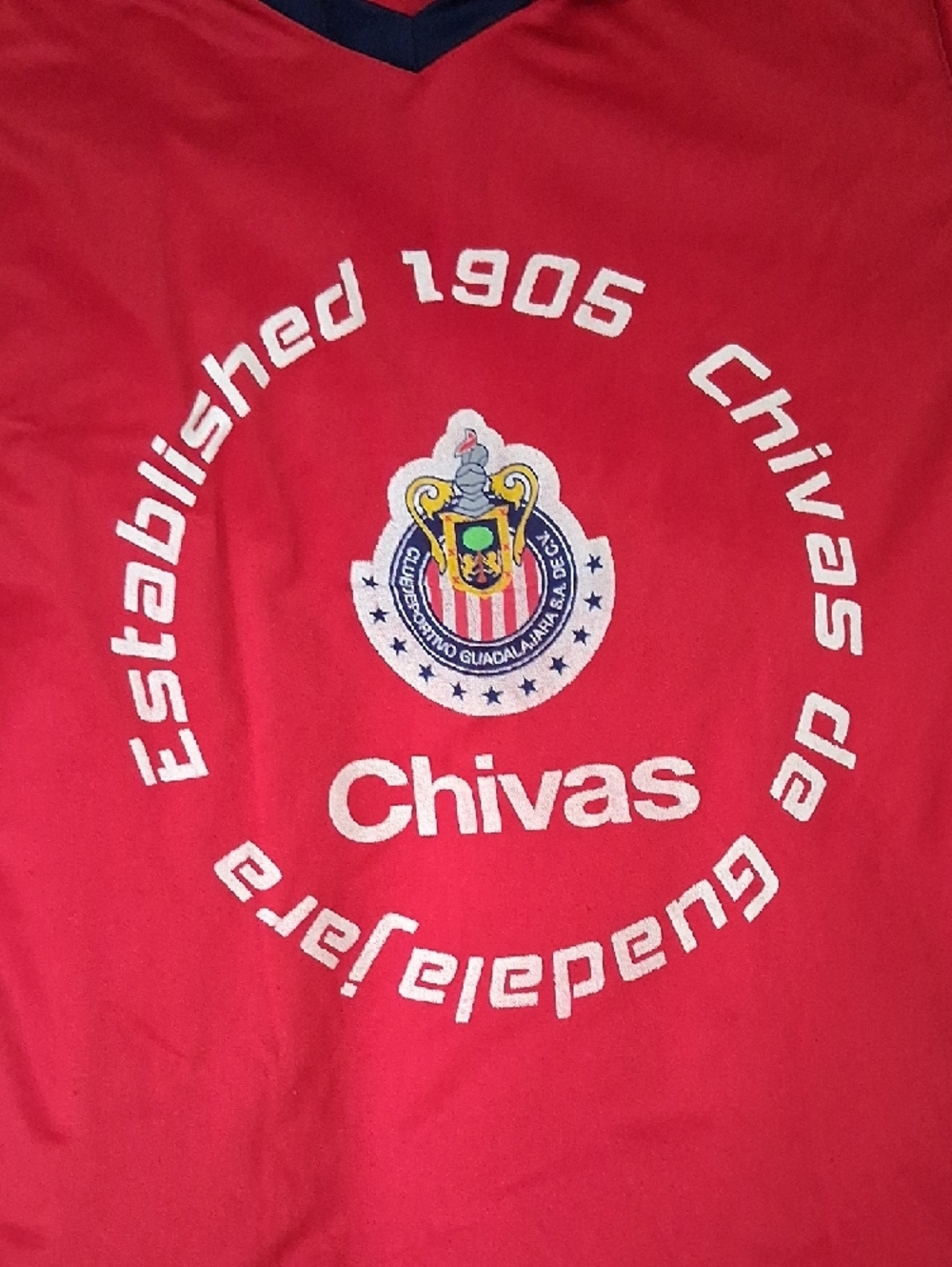 Civas Red Youth Soccer Jersey with Navy Trim - Picture 4 of 8